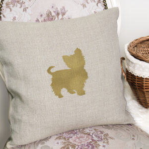 Biewer Silhouette Pillow Cover
