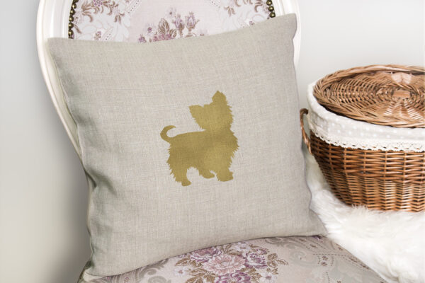 Biewer Silhouette Pillow Cover