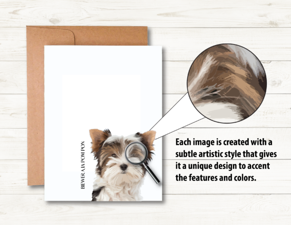 Biewer a la Pom Pon Note Cards - Image 2